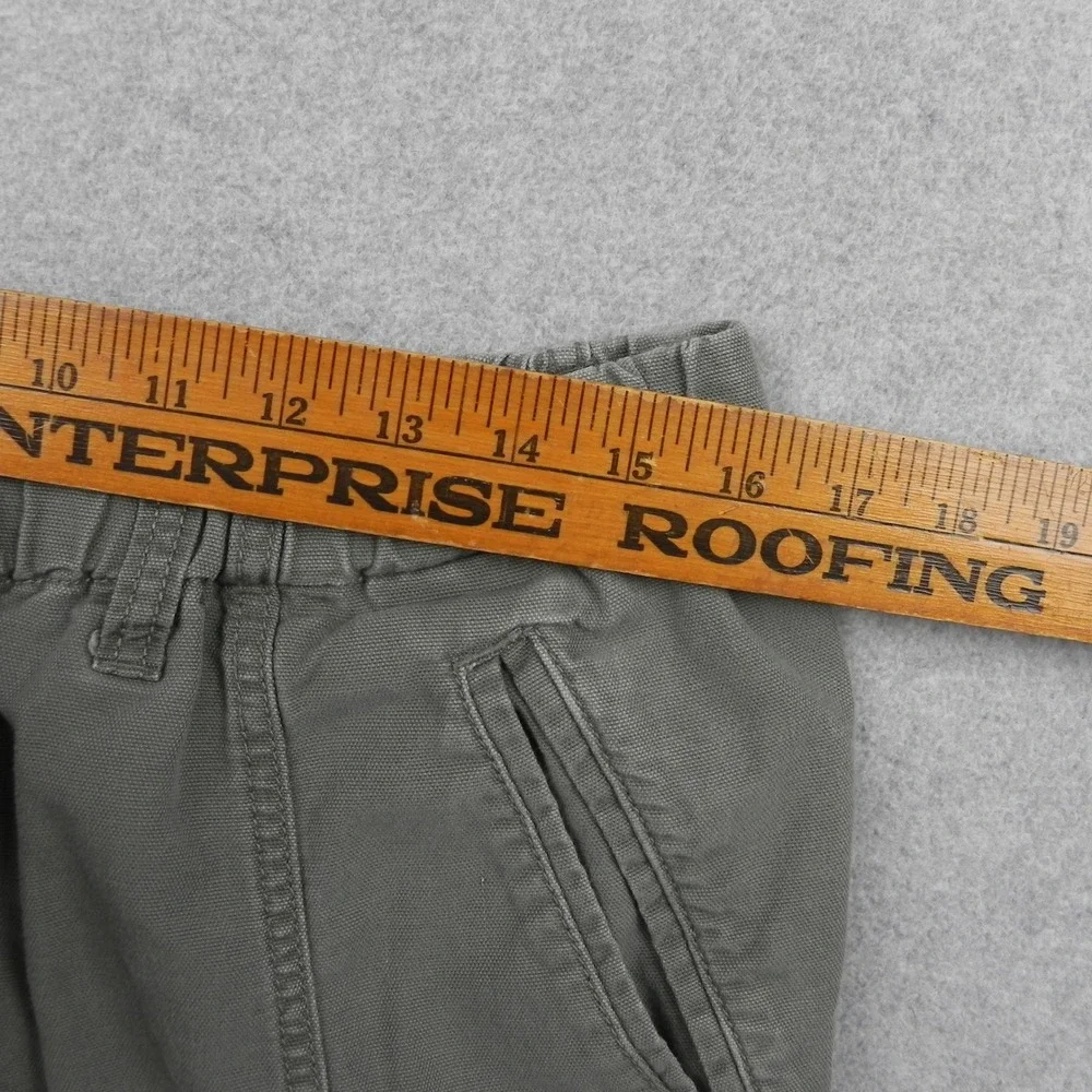 Tommy Bahama Cargo Shorts Mens Large L Green Cotton Tencel Elastic Waist Casual